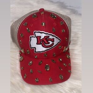 🌟✨ **Custom Bling Kansas City Chiefs Trucker Hat for Sale!** ✨🌟